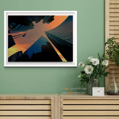 تابلو زیبا - آبی آرام – تابلو مدرن - اسپو دکور