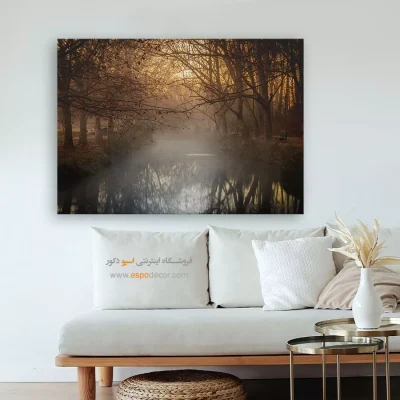 تابلو چاپی انتزاعی - افق سپید – تابلو مدرن - اسپو دکور