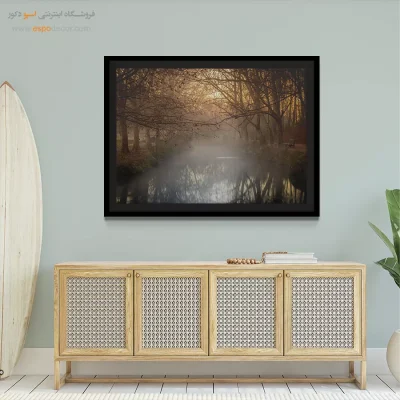 تابلو چاپی انتزاعی - افق سپید – تابلو مدرن - اسپو دکور