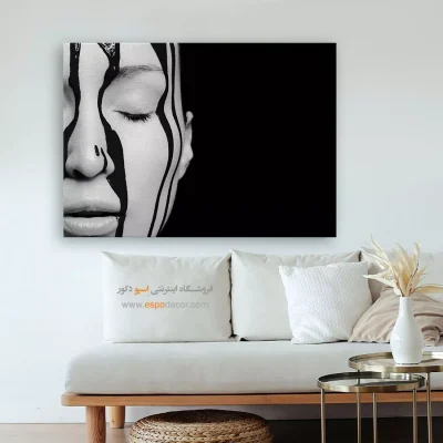 تابلو هنری تأملبرانگیز - موج دلتنگ – تابلو مدرن - اسپو دکور