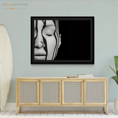 تابلو هنری تأملبرانگیز - موج دلتنگ – تابلو مدرن - اسپو دکور