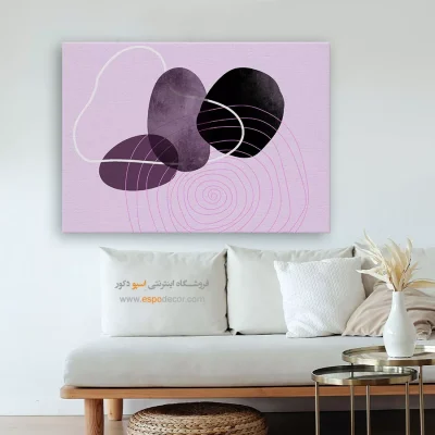 تابلو مینیمال سالن پذیرایی - طلوع روشن – تابلو مدرن - اسپو دکور