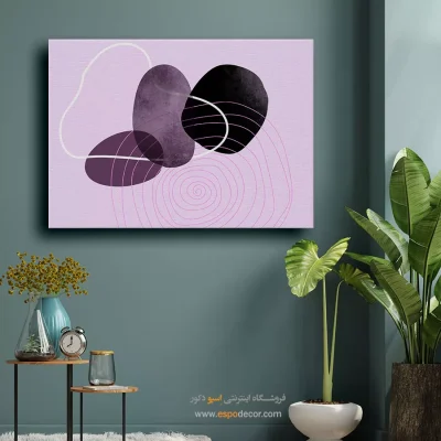 تابلو مینیمال سالن پذیرایی - طلوع روشن – تابلو مدرن - اسپو دکور