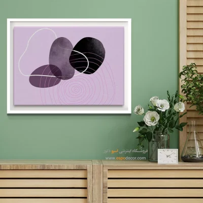 تابلو مینیمال سالن پذیرایی - طلوع روشن – تابلو مدرن - اسپو دکور