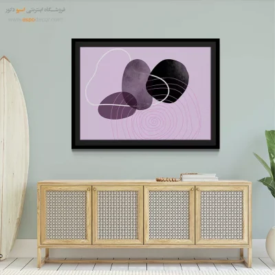 تابلو مینیمال سالن پذیرایی - طلوع روشن – تابلو مدرن - اسپو دکور