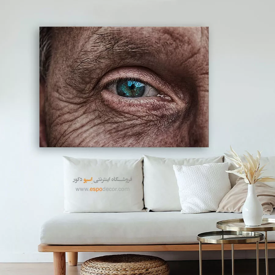 تابلو مینیمال برای اتاق - رنگ بیزمان – تابلو مدرن - اسپو دکور