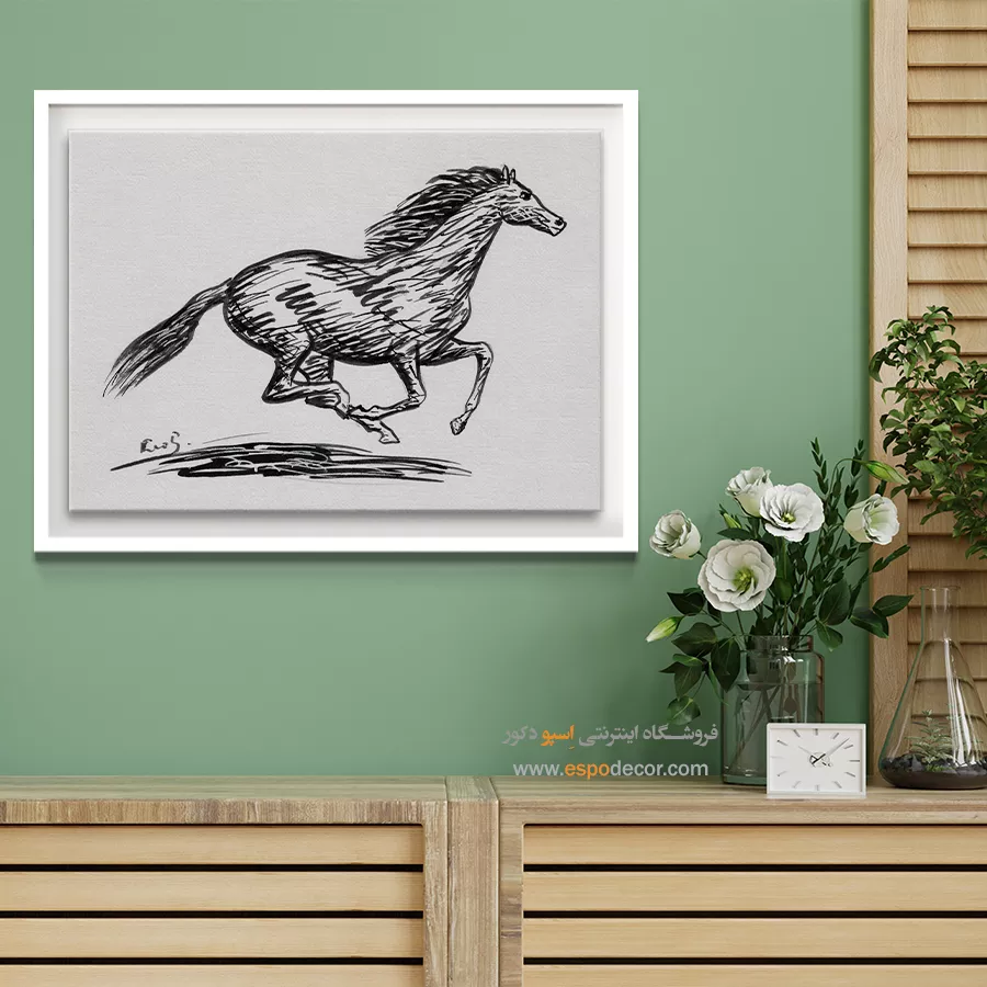 تابلو مینیمال دفتر کار - رنگ دلتنگ – تابلو مدرن - اسپو دکور