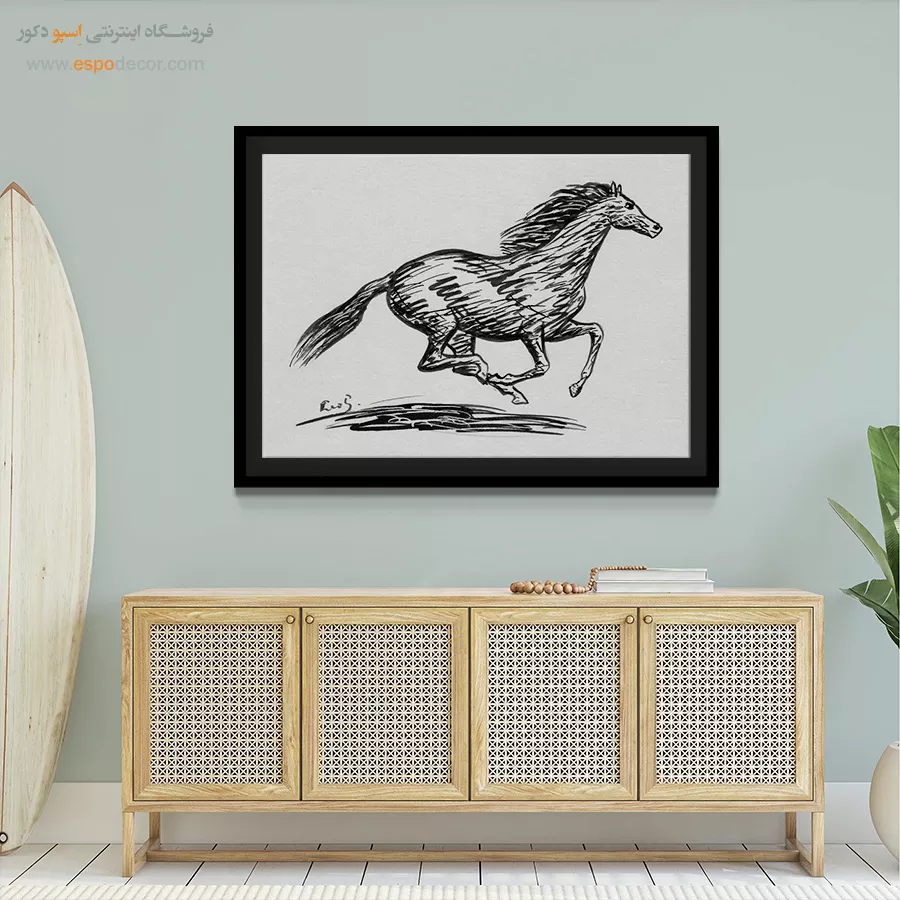 تابلو مینیمال دفتر کار - رنگ دلتنگ – تابلو مدرن - اسپو دکور