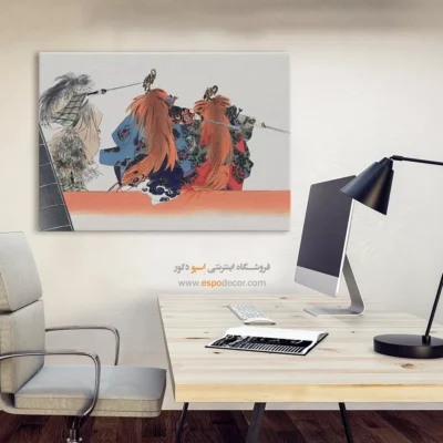 تابلو چهره - غروب مه‌آلود – تابلو مدرن - اسپو دکور