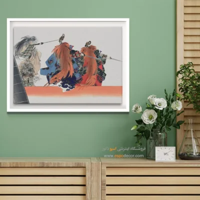 تابلو چهره - غروب مه‌آلود – تابلو مدرن - اسپو دکور