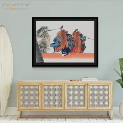 تابلو چهره - غروب مه‌آلود – تابلو مدرن - اسپو دکور