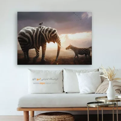 موج شفاف – تابلو مدرن - تابلو خطی - اسپو دکور