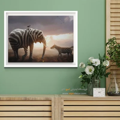 موج شفاف – تابلو مدرن - تابلو خطی - اسپو دکور