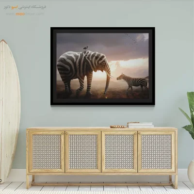 موج شفاف – تابلو مدرن - تابلو خطی - اسپو دکور