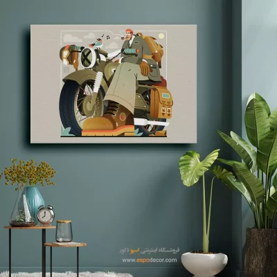 تابلو مدرن - آبی شکفته – تابلو مدرن - اسپو دکور