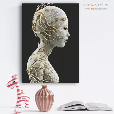 تابلو مینیمال هدیه سالگرد - موج سپید – تابلو مدرن - اسپو دکور