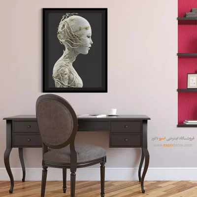 تابلو مینیمال هدیه سالگرد - موج سپید – تابلو مدرن - اسپو دکور