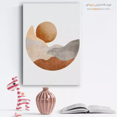 تابلو هنری هدیه عروسی - افق خاموش – تابلو مدرن - اسپو دکور