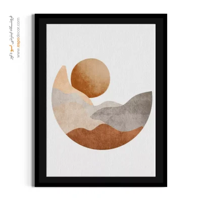 تابلو هنری هدیه عروسی - افق خاموش – تابلو مدرن - اسپو دکور