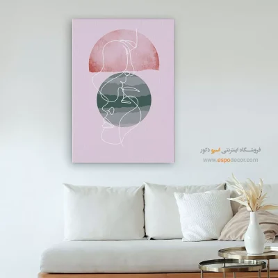 تابلو هنری اتاق نشیمن - درنگ سپید – تابلو مدرن - اسپو دکور