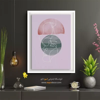 تابلو هنری اتاق نشیمن - درنگ سپید – تابلو مدرن - اسپو دکور