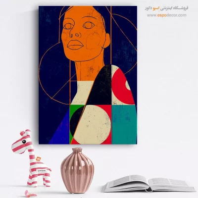 تابلو مینیمال اتاق خواب - آبی رها – تابلو مدرن - اسپو دکور