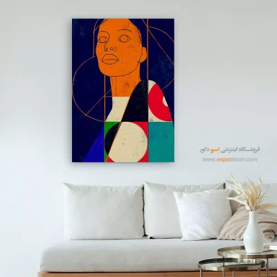 تابلو مینیمال اتاق خواب - آبی رها – تابلو مدرن - اسپو دکور