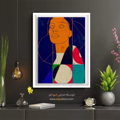 تابلو مینیمال اتاق خواب - آبی رها – تابلو مدرن - اسپو دکور