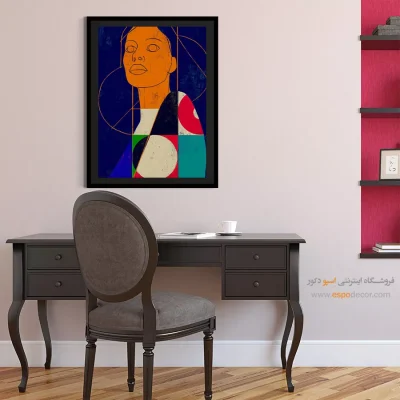 تابلو مینیمال اتاق خواب - آبی رها – تابلو مدرن - اسپو دکور