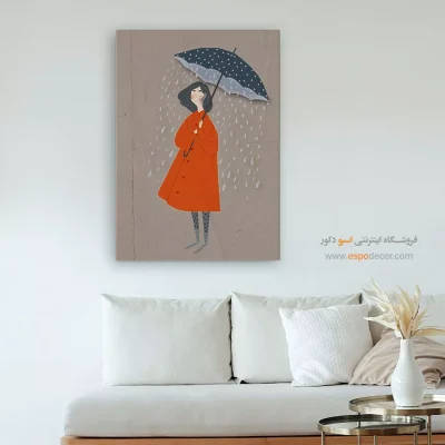 تابلو فانتزی هدیه روز پدر - آبی جاری – تابلو مدرن - اسپو دکور