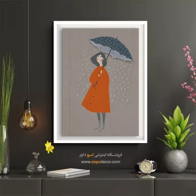 تابلو فانتزی هدیه روز پدر - آبی جاری – تابلو مدرن - اسپو دکور