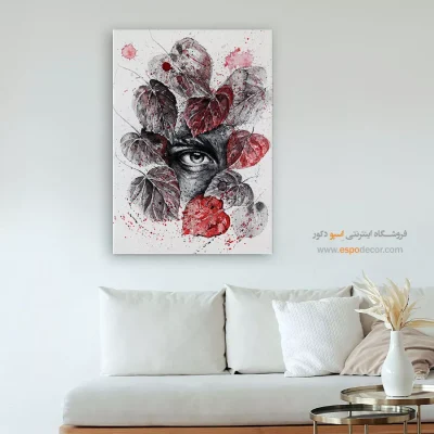 خرید تابلو نقاشی هدیه خانه نو - آبی پژمرده – تابلو مدرن - اسپو دکور