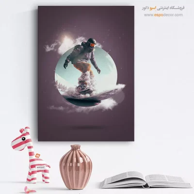 خرید تابلو فانتزی شهری - پژواک سرد – تابلو مدرن - اسپو دکور