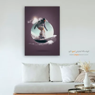 خرید تابلو فانتزی شهری - پژواک سرد – تابلو مدرن - اسپو دکور