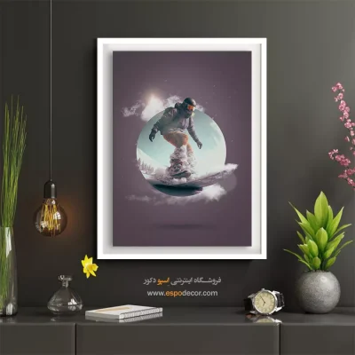 خرید تابلو فانتزی شهری - پژواک سرد – تابلو مدرن - اسپو دکور