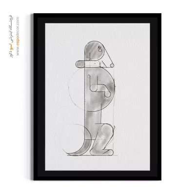 خرید تابلو هنری خطی - تماشا آرام – تابلو مدرن - اسپو دکور