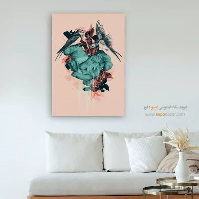 خرید تابلو چاپی سالن پذیرایی - افق بی‌صدا – تابلو مدرن - اسپو دکور