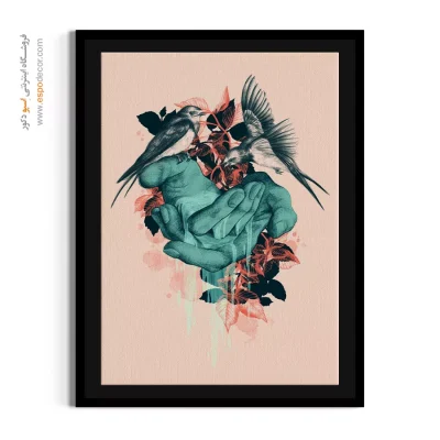 خرید تابلو چاپی سالن پذیرایی - افق بی‌صدا – تابلو مدرن - اسپو دکور