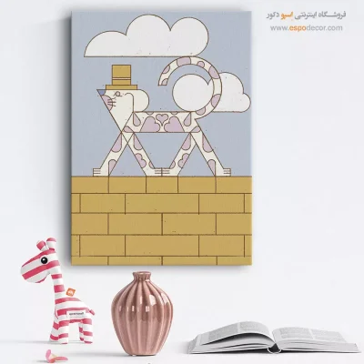 خرید تابلو مینیمال معنوی - آبی محو – تابلو مدرن - اسپو دکور