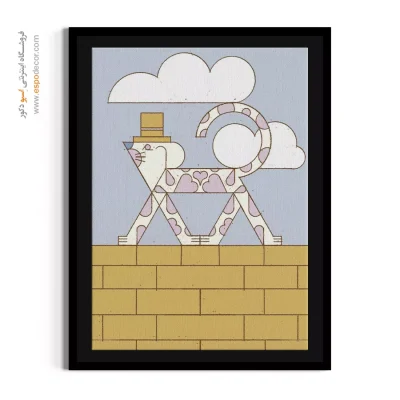 خرید تابلو مینیمال معنوی - آبی محو – تابلو مدرن - اسپو دکور