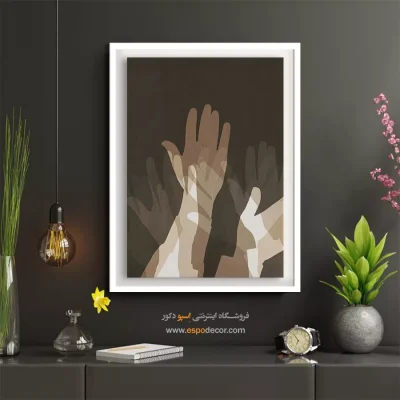 خرید تابلو هنری هدیه خاص - تپش سپید – تابلو مدرن - اسپو دکور