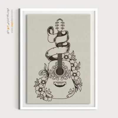 تابلو گیتار کلاسیک - آوای جان – تابلو موسیقی - اسپو دکور