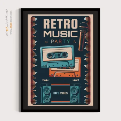 تابلو سبک کلاسیک برای اتاق - آواهای رنگارنگ – تابلو موسیقی - اسپو دکور