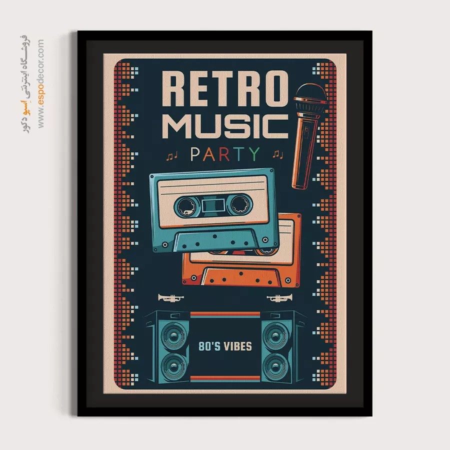 تابلو سبک کلاسیک برای اتاق - آواهای رنگارنگ – تابلو موسیقی - اسپو دکور