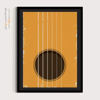 تابلو گیتار لاکچری - موسیقی درونی – تابلو موسیقی - اسپو دکور