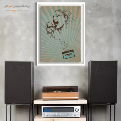 خرید تابلو هنری موسیقی با کیفیت - شوق نت‌ها – تابلو موسیقی - اسپو دکور