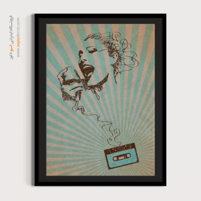 خرید تابلو هنری موسیقی با کیفیت - شوق نت‌ها – تابلو موسیقی - اسپو دکور