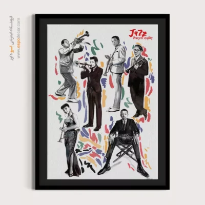 تابلو موزیک جاز کلاسیک - سمفونی باران – تابلو موسیقی - اسپو دکور