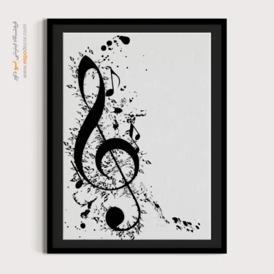 خرید تابلو دیواری نت موسیقی - آوای دریا – تابلو موسیقی - اسپو دکور
