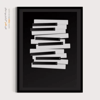 تابلو پیانو مدرن - هارمونی شب – تابلو موسیقی - اسپو دکور